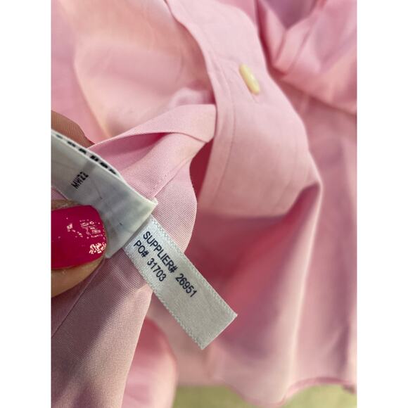 Ralph Lauren Classic Fit Pink Men’s Long Sleeve Button Up Shirt XXL - Picture 10 of 12